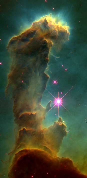 Der Adler Nebel, Geburtsstätte neuer Sonnen und Planeten (Foto NASA und Hubble Heritage Team)